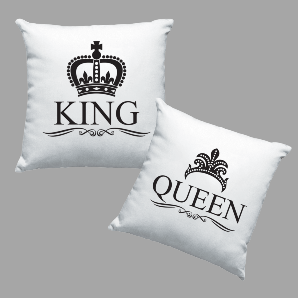 Set vankúšov pre pár - King & Queen