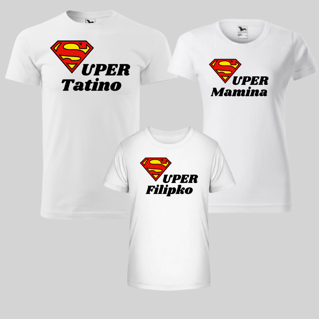 Rodinný set – Super tatino, Super mamina, Super dcéra/ syn