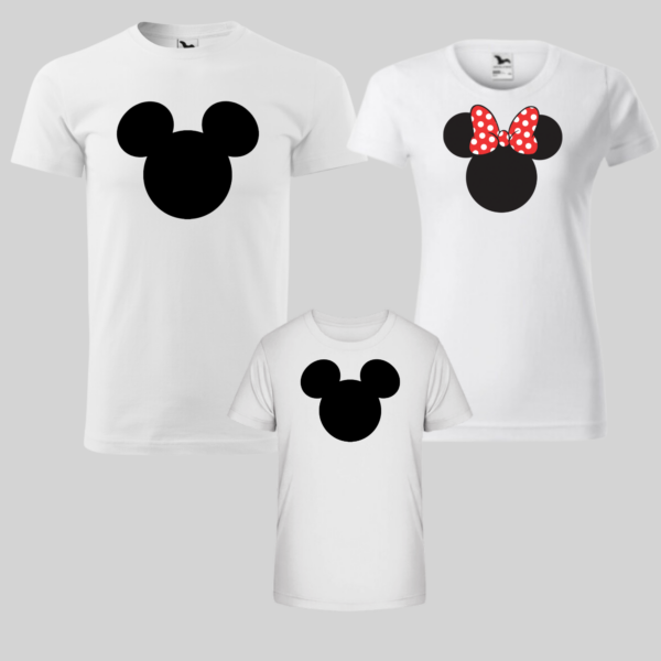 Rodinný set - Mickey & Minnie & boy baby (tata, mama, syn)