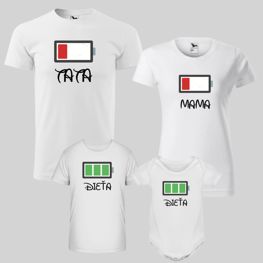 Rodinný set - Batérie – Mama, Tata, 2x Dieťa