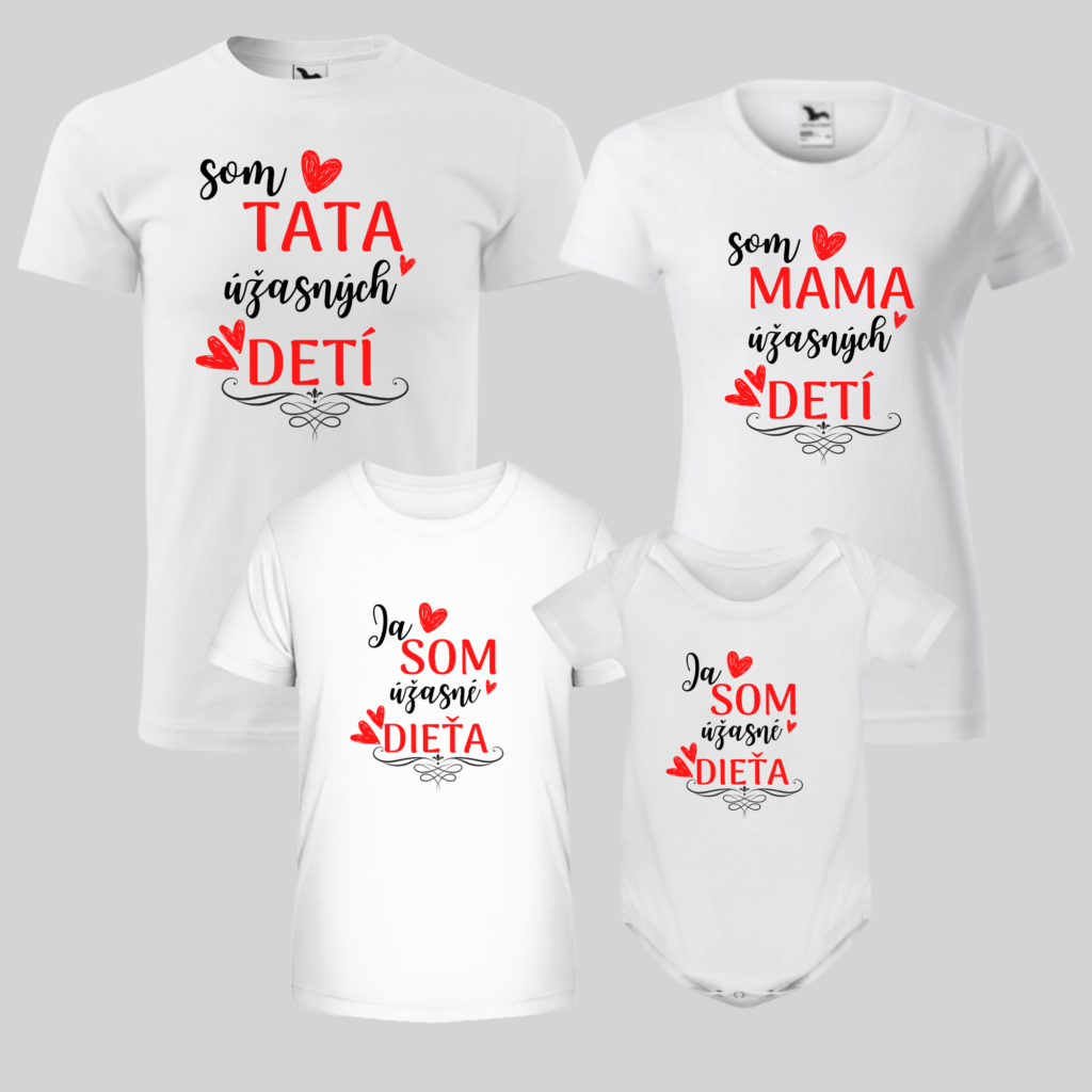 Rodinný set - Tata, Mama úžasných detí  a úžasné deti